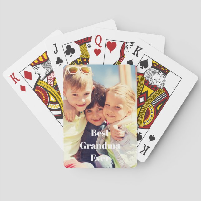 Beste Oma je Foto Klassische Spielkarten (Rückseite)