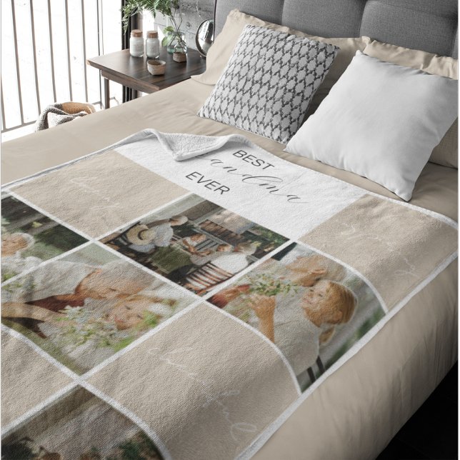 Beste Oma je | FotoCollage | Mocha Sherpadecke (Von Creator hochgeladen)