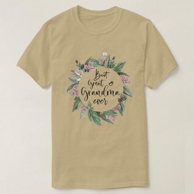 Beste Oma je Frauen Blume Dekoration T-Shirt (Design vorne)