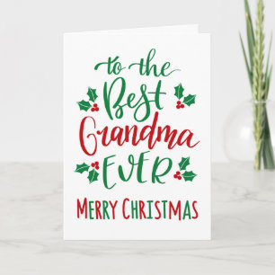 Beste Oma je frohe Weihnachts-Typografie Karte