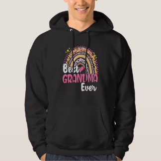 Beste Oma je Funny Pink Leopard Regenbogen Moor Hoodie