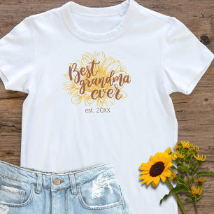 Beste Oma je gelbe Sonnenblume Osten. Jahr T-Shirt