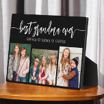 Beste Oma je - Grandchildren FotoCollage Fotoplatte<br><div class="desc">Feiern Sie die "Beste Oma je" mit dieser personalisierten Grandkinderfoto Collage Plaque. Dieses herzliche Geschenk besticht durch eine wunderschön arrangierte Collage mit wertvollen Fotos, die besondere Momente einfangen, ergänzt durch eine liebevolle Botschaft. Aus hochwertigen Materialien mit schlichter Oberfläche gefertigt, ist es ideal, um auf der Zuhause als hochgeschätzter Sake zu...</div>