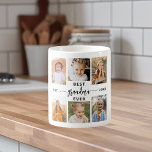 Beste Oma je - Grandchildren FotoCollage Kaffeetasse<br><div class="desc">Feiern Sie die "Beste Oma je" mit dieser personalisierten Grandkinder Foto Collage Kaffee Tasse. Dieses nachdenkliche Geschenk besticht durch eine liebevoll arrangierte Collage aus hochgeliebten Fotos, die besondere Momente einfangen, ergänzt durch eine herzliche Botschaft. Es ist aus hochwertiger Keramik gefertigt und ist sowohl für Mikrowellen- als auch für Geschirrspüler geeignet,...</div>