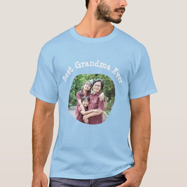 Beste Oma je Hochladen Ihres viereckigen Fotos T-Shirt (Vorderseite)