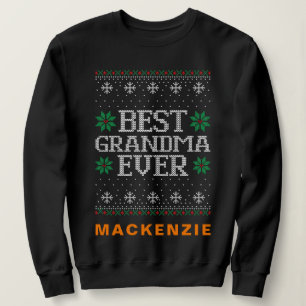 Beste Oma je Individuelle Name Funny Ugi Weihnacht Sweatshirt