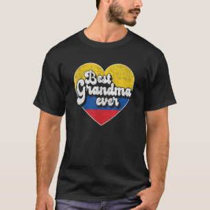 Beste Oma je Kolumbien-Flagge kolumbianische Oma T-Shirt