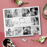 Beste Oma je Modernes Script 10 FotoCollage Puzzle<br><div class="desc">"Beste Oma je." Sie liebt jede Minute mit ihren Enkelkindern. Ein stylisches, einfaches visuelle von weichgrauem, handgeschriebenem Drehbuch und Blatt-Herzlaurel, zusammen mit weicher Rose pink sans serif und script typografie Overlay einen weißen Hintergrund. Fügen Sie 10 hochgeschätzte Fotos Ihrer Wahl hinzu und passen Sie die Namen und die Botschaft an,...</div>