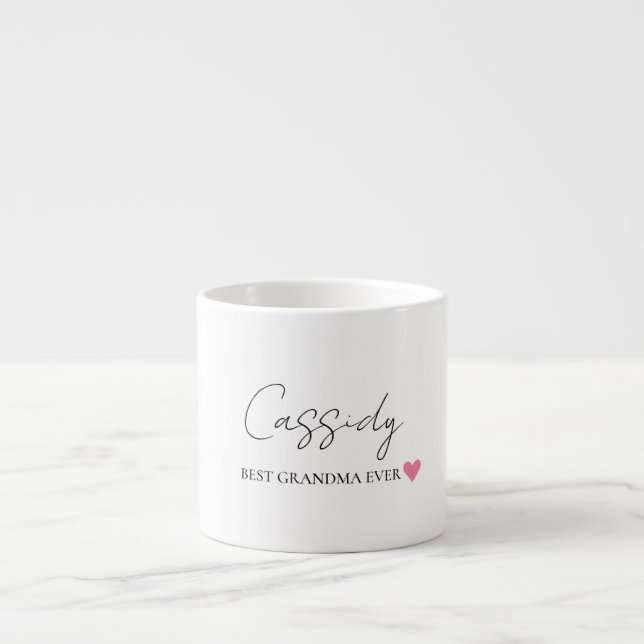 Beste Oma je Monogramm | Benutzerdefinierte Espres Espressotasse (Vorderseite)