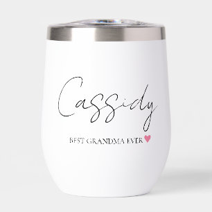 Beste Oma je Monogramm Thermal Wine Tumbler