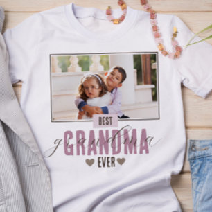 Beste Oma je Muttertag Foto Großkinder T-Shirt