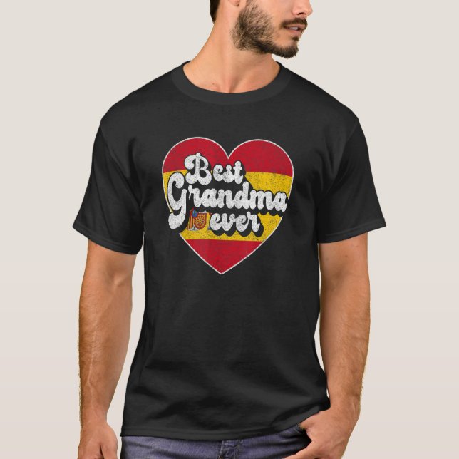 Beste Oma je Spanien Flagge Spanisches Oma T-Shirt (Vorderseite)