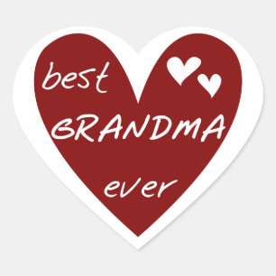 Beste Oma je T - Shirt und Geschenke Herz-Aufkleber