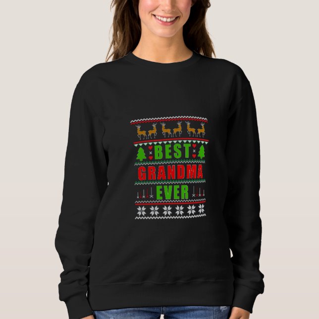 Beste Oma je Ugly Sweater Sweatshirt (Vorderseite)