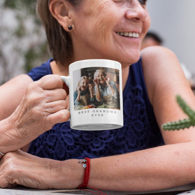 Beste Oma je Volles Foto Personalisiert Kaffeetasse (Von Creator hochgeladen)