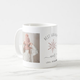 Beste Oma je   Zwei Foto Rose Gold Snowflake Kaffeetasse