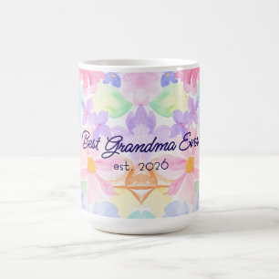 Beste Oma Muttertag Aquarell Blumen  Kaffeetasse