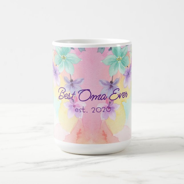 Beste Oma Muttertag Helle Blumen  Kaffeetasse (Mittel)