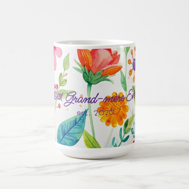 Beste Oma Muttertag Helle Blumen  Kaffeetasse (Mittel)