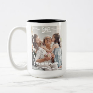 Beste Oma Muttertags-Geburtstagsgeschenk Foto Zweifarbige Tasse