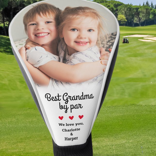 Beste Oma nach Par erstellen Einzigartiges Foto Golf Headcover (Best Grandma By Par Create Unique Custom Photo Golf Head Cover)