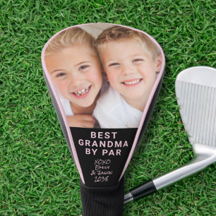 Beste Oma nach Par Foto Black Pink Golf Headcover