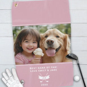 Beste Oma Par Fun Foto Golferin Modern Elegant Golfhandtuch