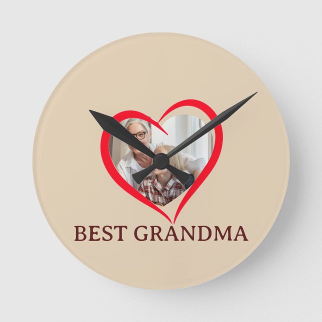 Beste Oma Personalisierte Wanduhr Geschenk (Vorderseite)