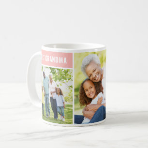 Beste Oma Pink Foto-Collage Kaffeetasse