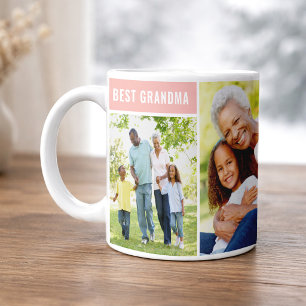 Beste Oma Pink Foto-Collage Kaffeetasse