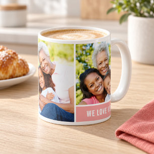 Beste Oma Pink Foto-Collage Kaffeetasse