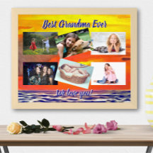 Beste Oma Sonnenuntergang 2443 Kunstprint