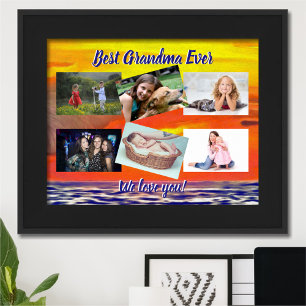 Beste Oma Sunset 2443 Art Print Poster