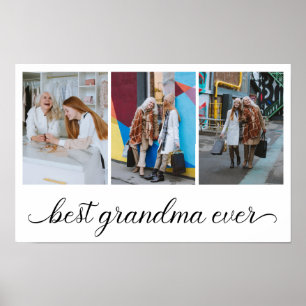 Beste Oma überhaupt 3 Fotocollage Poster