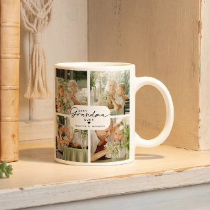 Beste Oma überhaupt 4 Foto-Collage Personalisiert Kaffeetasse