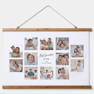 Beste Oma überhaupt Benutzerdefinierte Collage mit Wandteppich Mit Holzrahmen