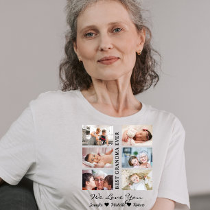 Beste Oma überhaupt Benutzerdefinierte Fotos Enkel T-Shirt
