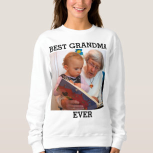 Beste Oma überhaupt Benutzerdefiniertes Foto Erste Sweatshirt