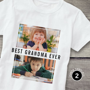 Beste Oma überhaupt Enkelkinder 2 Fotocollage T-Shirt