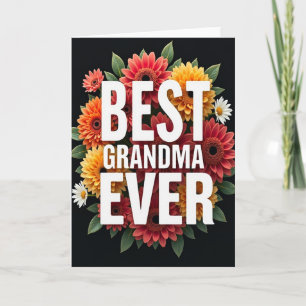 Beste Oma überhaupt Florale Kunstkarte Karte