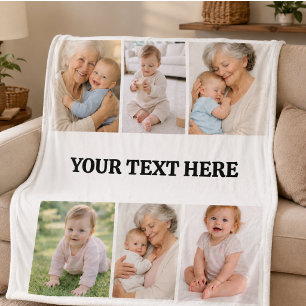 Beste Oma überhaupt Foto   Personalisierte Großelt Fleecedecke