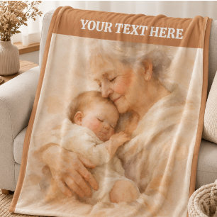 Beste Oma überhaupt Foto   Personalisierte Großelt Fleecedecke