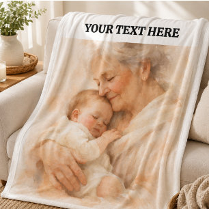 Beste Oma überhaupt Foto Personalisierte Großelt Fleecedecke