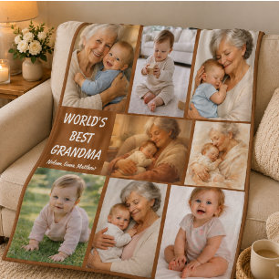 Beste Oma überhaupt Foto   Personalisierte Großelt Fleecedecke