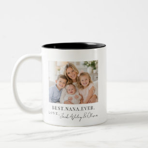 Beste Oma überhaupt Großeltern-Geschenk Foto Zweifarbige Tasse