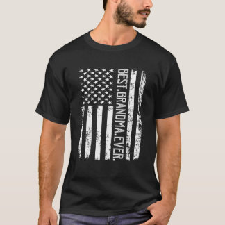 Beste Oma überhaupt Vintage Amerikanische Flagge M T-Shirt