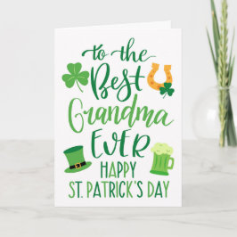 Beste Oma überhaupt zum St. Patrick's Day Karte