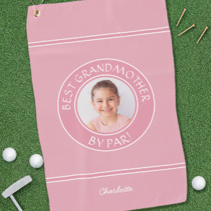 Beste Oma von einem eleganten Golfer Rosa Foto Golfhandtuch