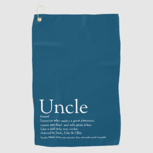 Beste Onkel der Welt Funcle Definition Blau Golfhandtuch