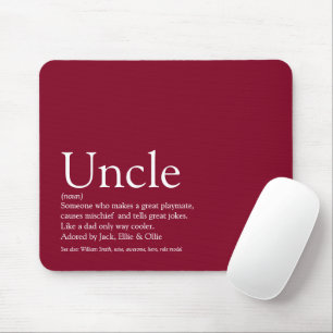 Beste Onkel Funcle Definition Modern Burgund Mousepad